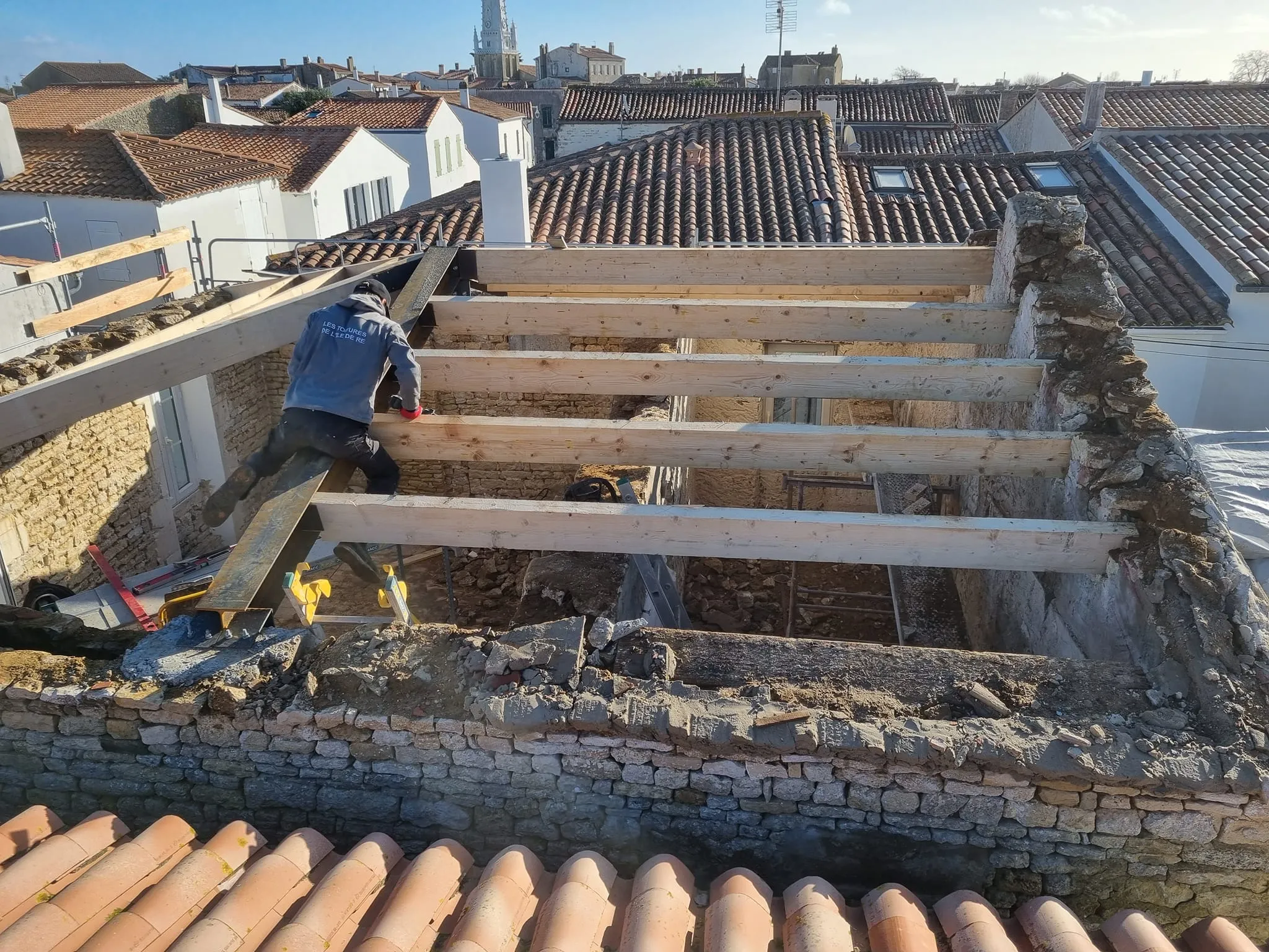 Réalisation charpente d'une ferme métallique