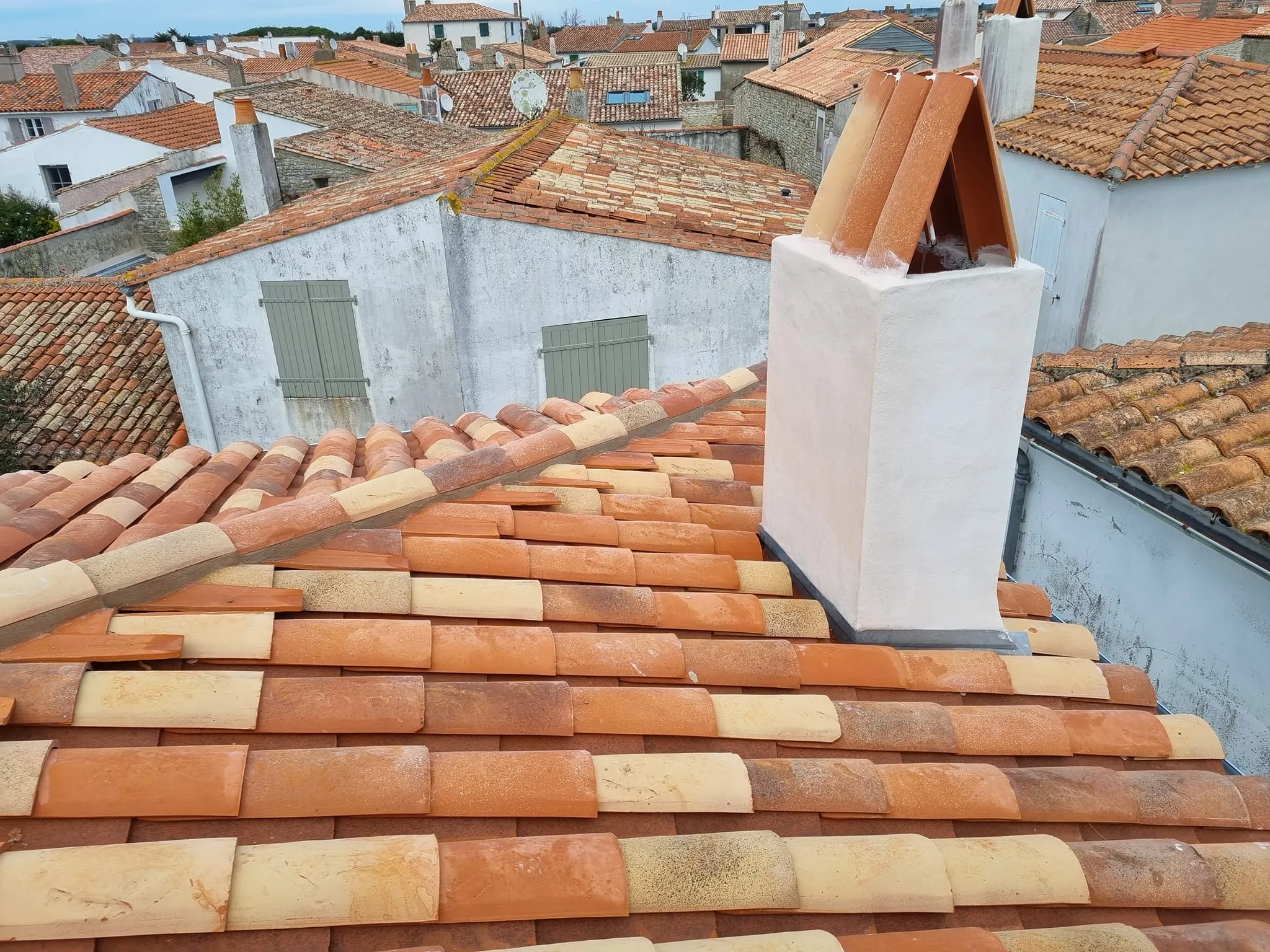 Réalisation toiture d'une ferme métallique