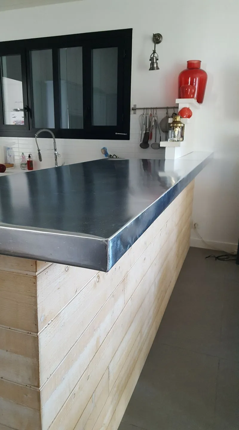 bar en zinc, zinguerie île de ré