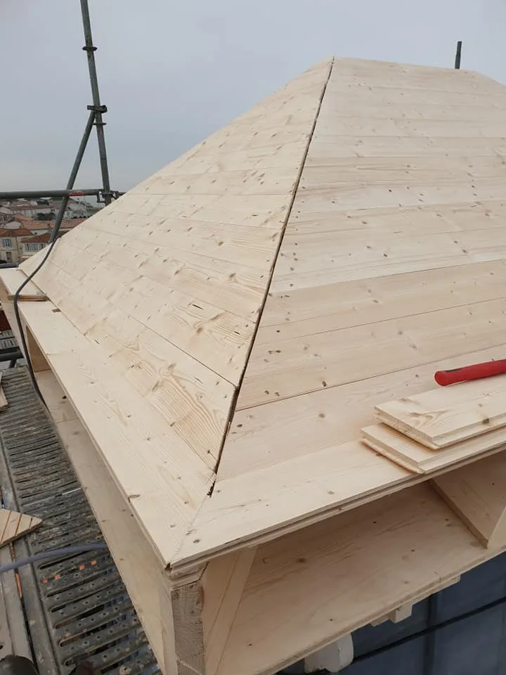 structure charpente Île de Ré pendant travaux